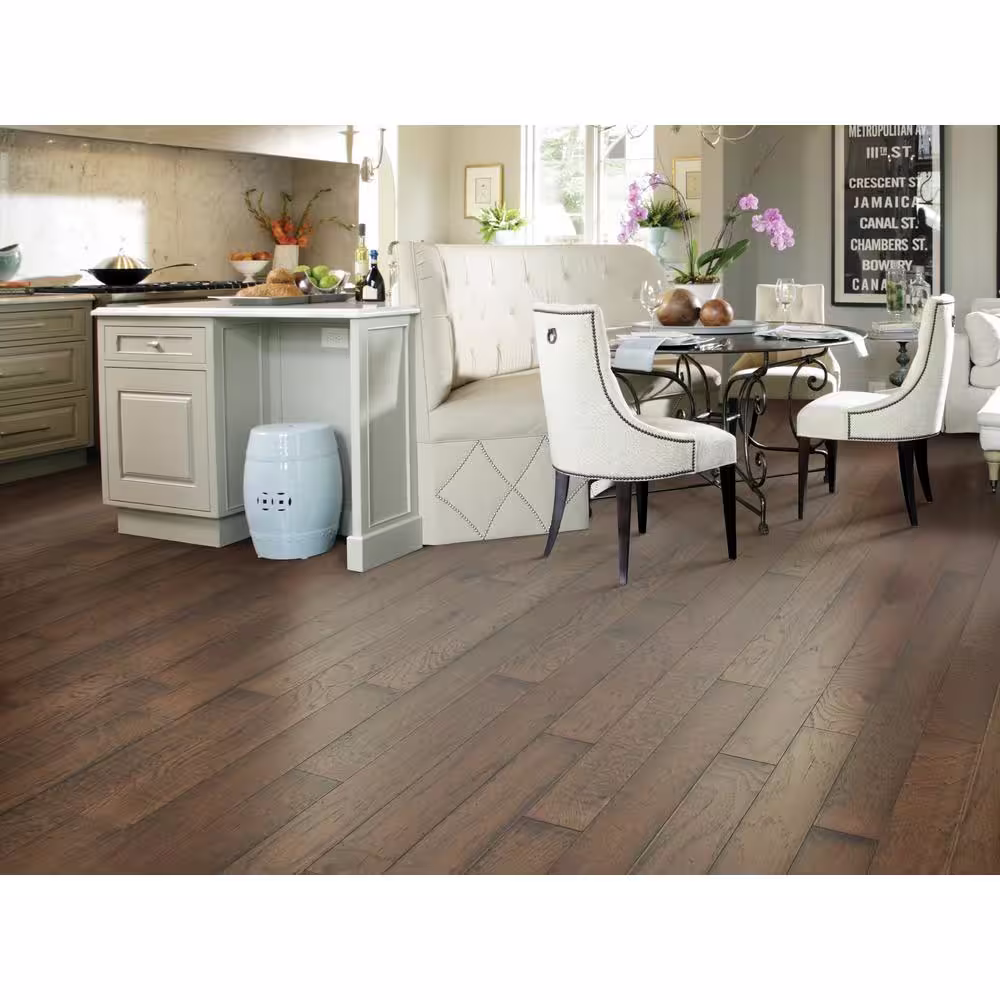 Shaw Greenville Hearth Hickory 3/8 in. T x 5 in. W Distressed Engineered Hardwood Flooring (23.7 sqft/case)