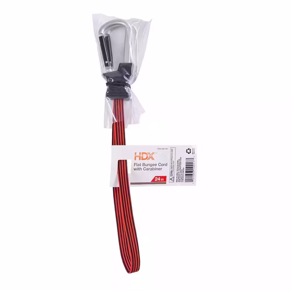 HDX 24 in. Flat Bungee with Carabiner