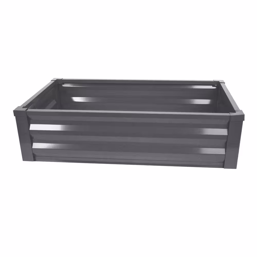 Greenes Fence 24 in. W x 48 in. L x 10 in. H Antique Iron Pre-Galvanized Powder Coated Steel Raised Garden Bed Planter