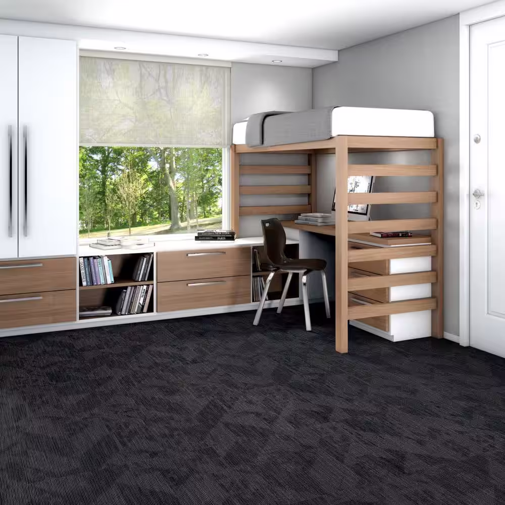 Shaw Farmington Gray Commercial 24 in. x 24 Glue-Down Carpet Tile (20 Tiles/Case) 80 sq. ft.