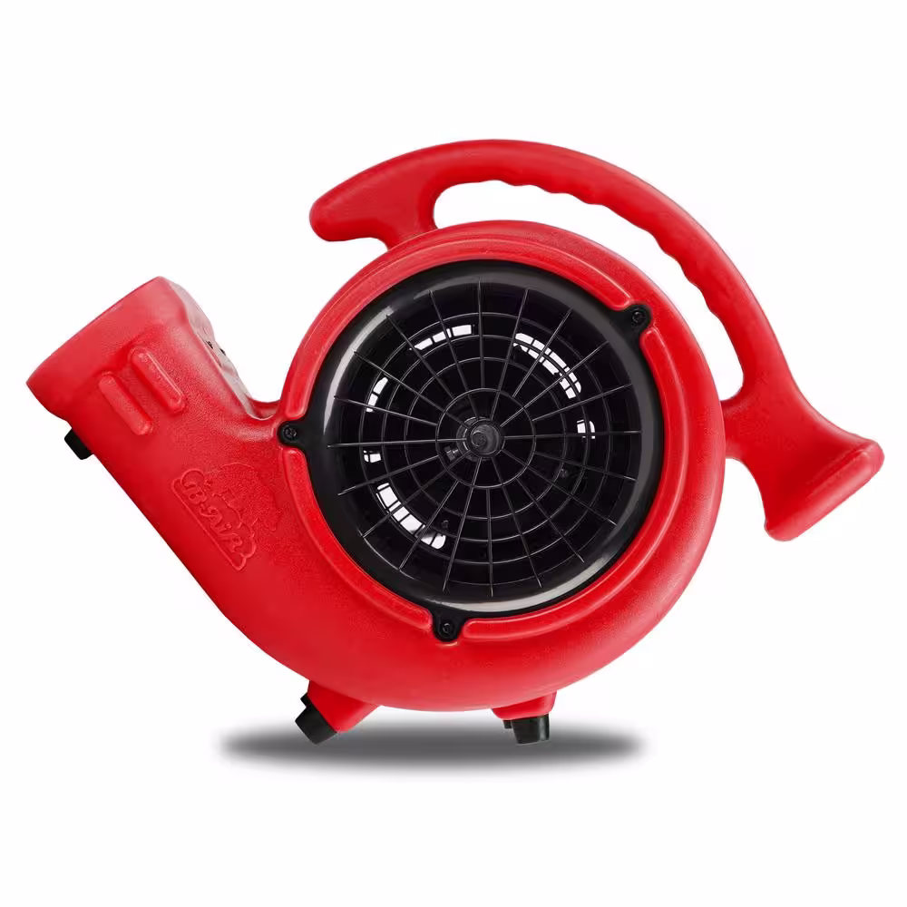 B-Air 1/3 HP Air Mover for Water Damage Restoration Carpet Dryer Janitorial Floor Blower Fan in Red