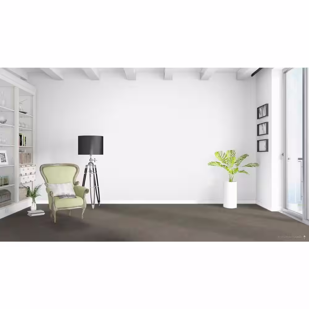 Home Decorators Collection Moonlight  - Afterglow - Gray 32 oz. SD Polyester Texture Installed Carpet