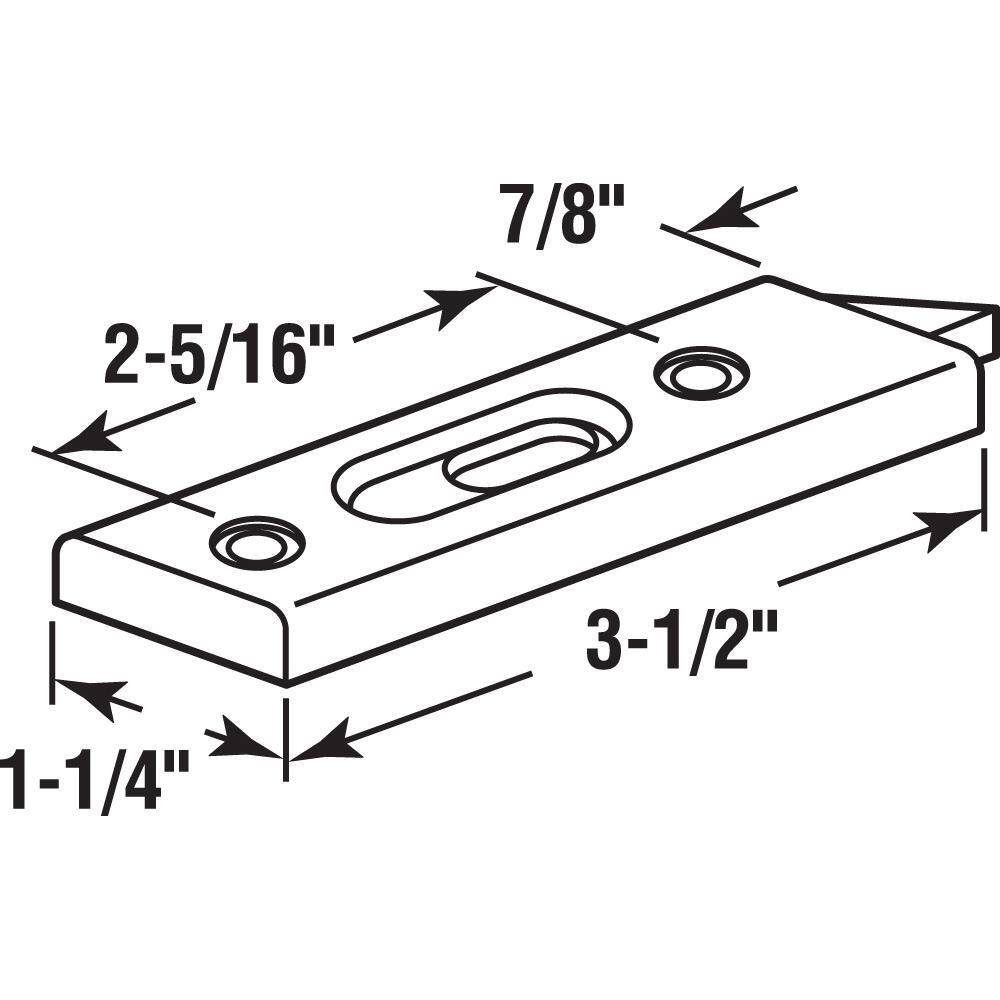 Prime-Line Tilt Latch, spring-loaded, Black, Plastic, 2-1/16 in. Hole Centers (2-pack)