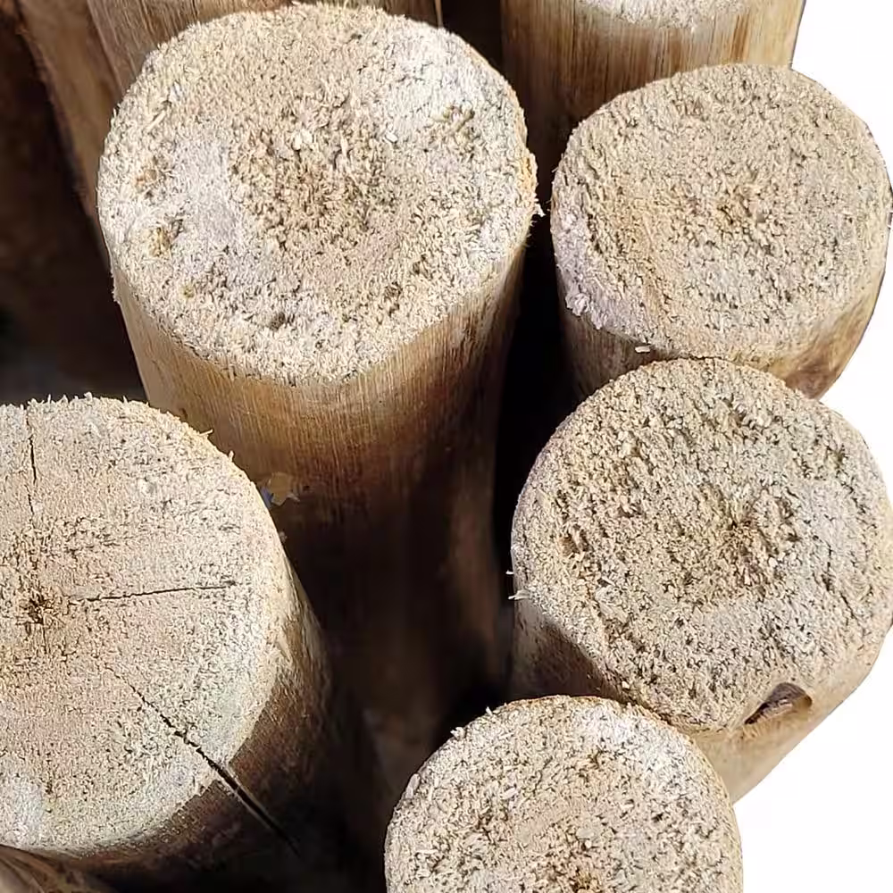 Backyard X-Scapes 72 in. L x 12 in. H Eucalyptus Wood Solid Log for Landscaping Edging and Lawn Border, Flower Bed Garden