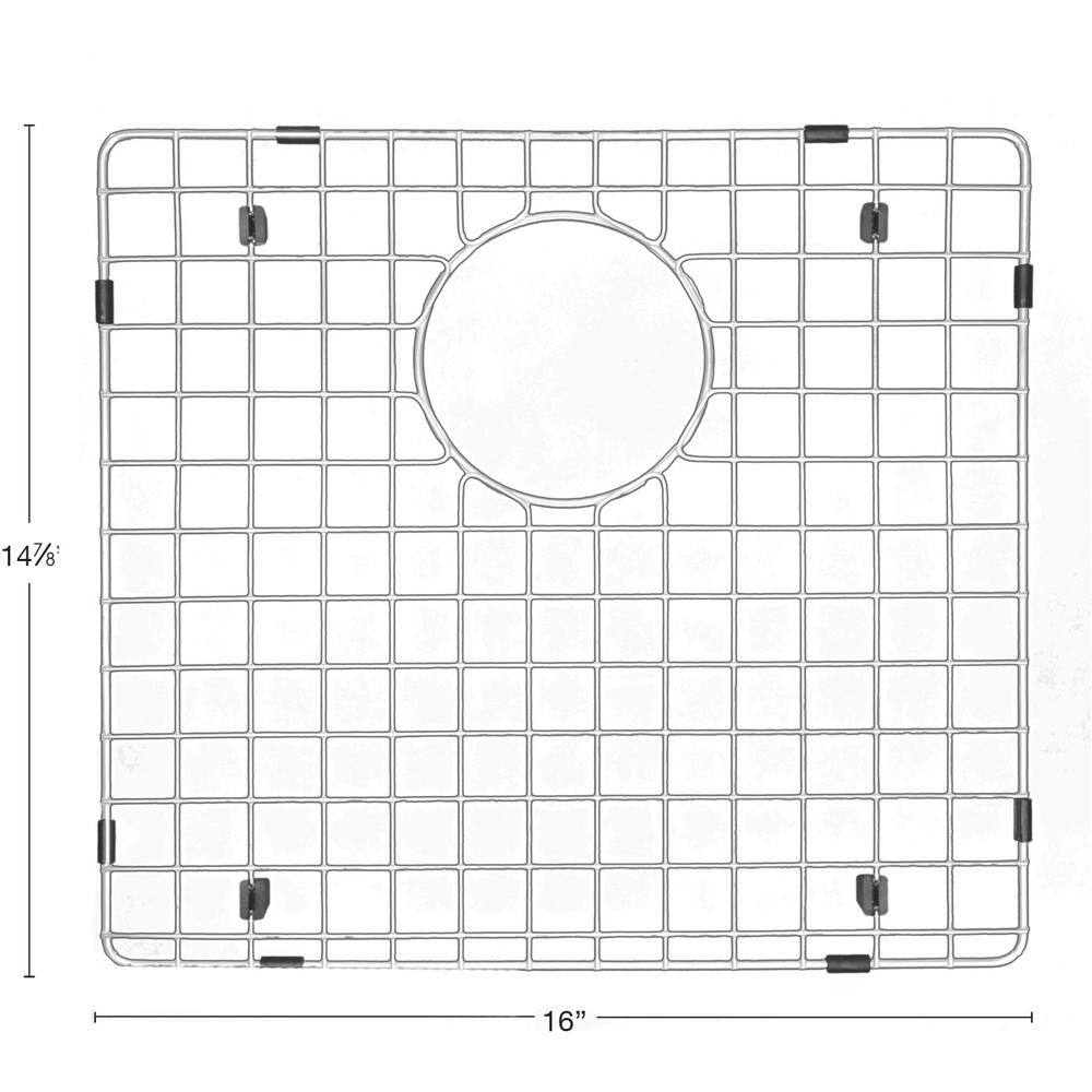 Karran 16 in. x 14-7/8 in. Stainless Steel Bottom Grid Fits QA-760