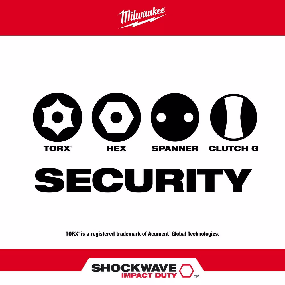 Milwaukee SHOCKWAVE Impact Duty Alloy Steel Security Screw Driver Bit Set (9-Piece)