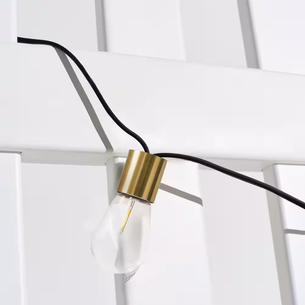 Brightech Ambience Glow 12-Light 28 ft. Outdoor Solar 1W 2700k LED S14 Edison Bulb String-Light