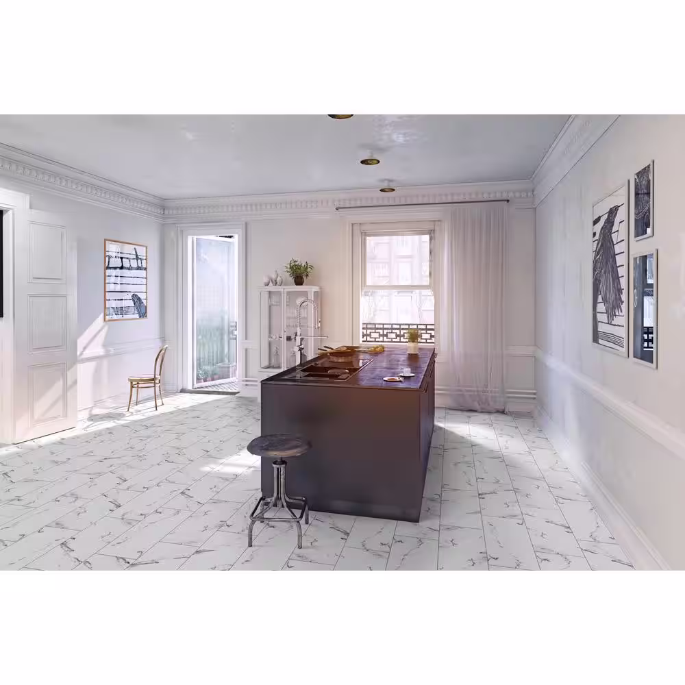 MSI Brillion Aspen Gris 12 in. x 24 in. Matte Ceramic Marble Look Floor and Wall Tile (14 sq. ft./Case)