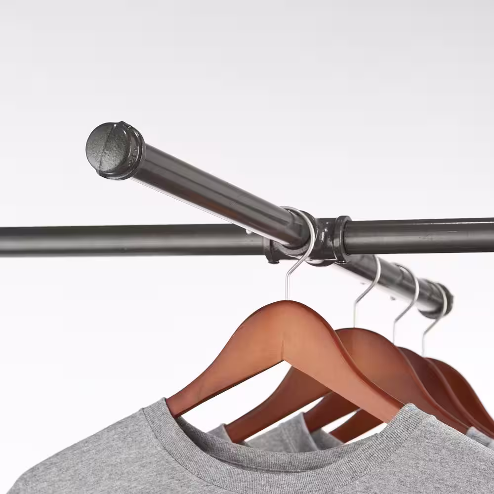 Econoco Gray Metal Clothes Rack 41 in. W x 72 in. H