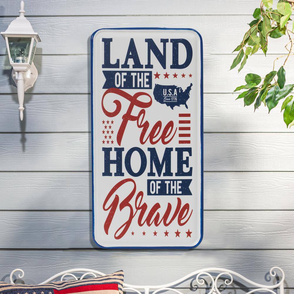 None Assorted 23.8 in. H Americana Wall Decorative Sign (Set of 3)