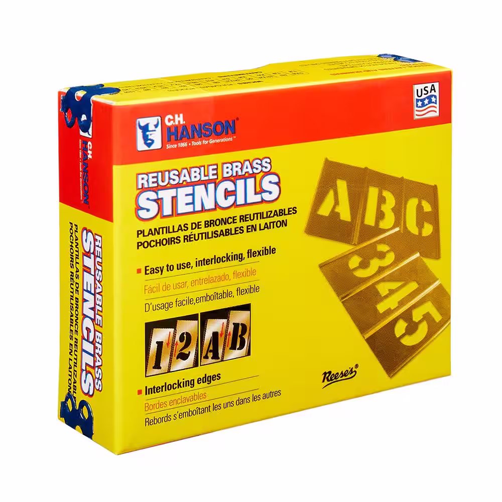 C.H. Hanson 1.5 in. Stencil Set (15-Piece)