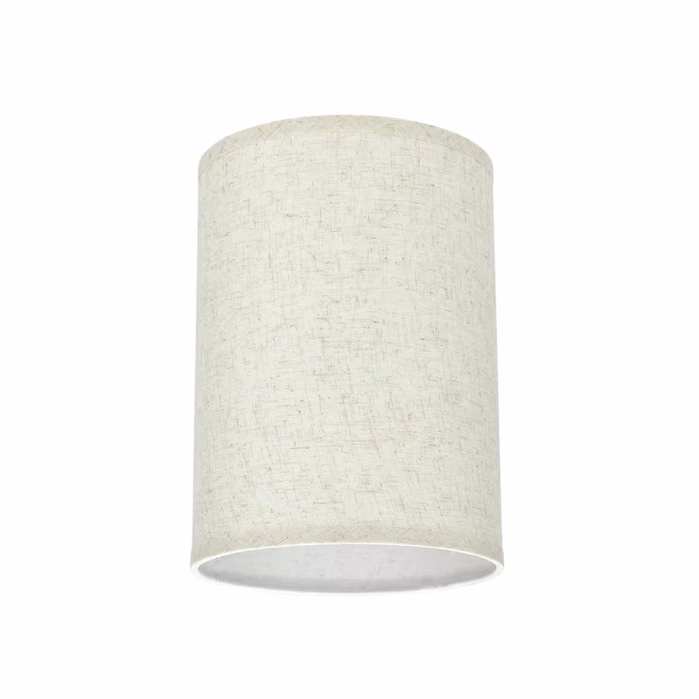 Aspen Creative Corporation 8 in. x 11 in. Beige Hardback Drum/Cylinder Lamp Shade