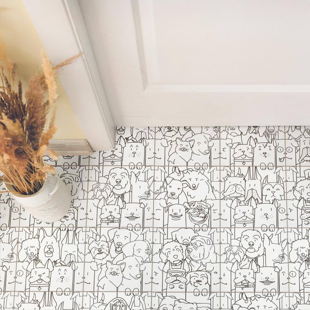Merola Tile Oh My Dog 9-3/4 in. x 9-3/4 in. Porcelain Floor and Wall Tile (10.88 sq. ft./Case)