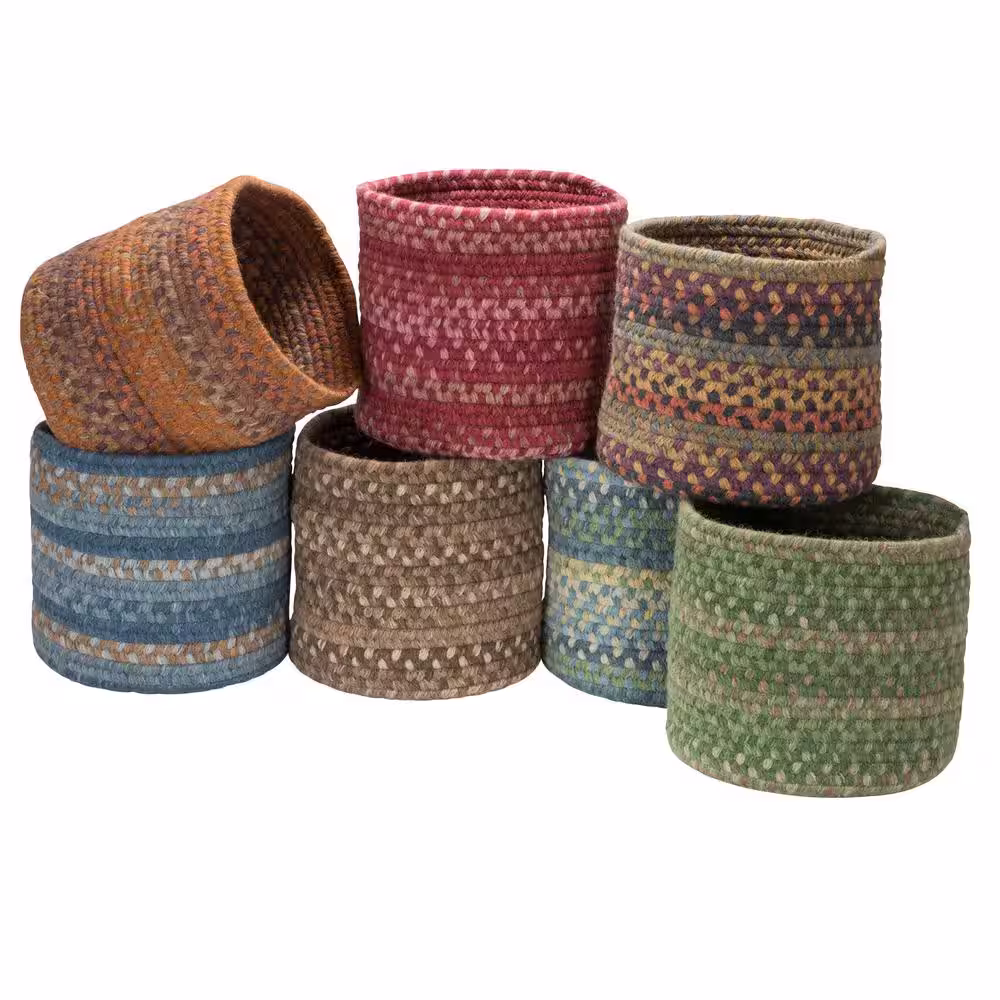 Colonial Mills Acre Small Space Wool Basket Dark Toffee 10 in. x 10 in. x 8 in.