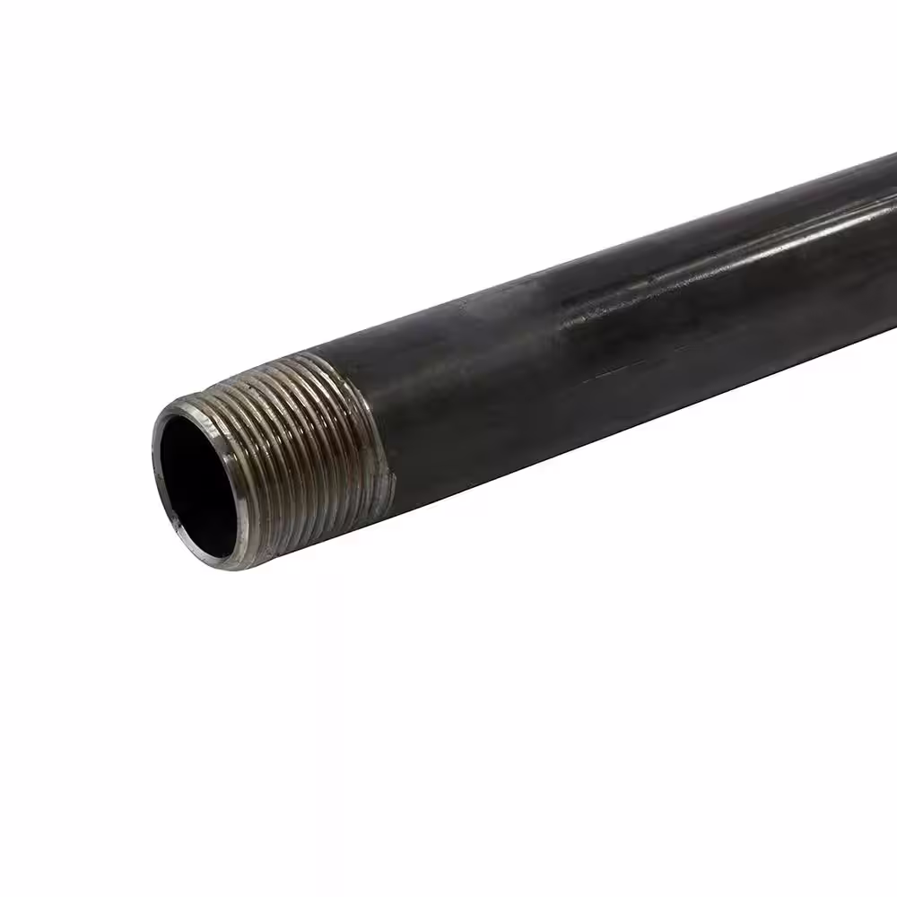 The Plumber's Choice 1-1/4 in. x 18 in. Black Steel Pipe