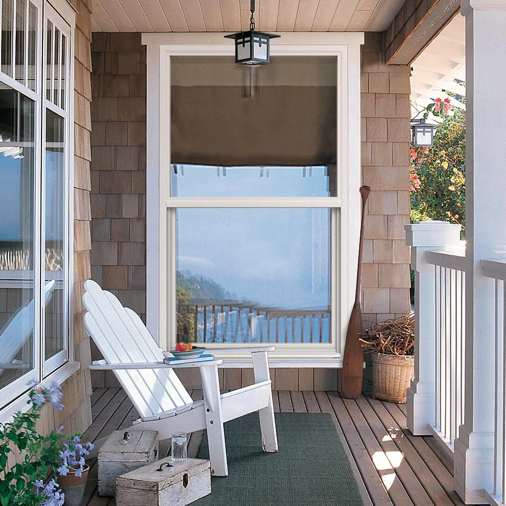 JELD-WEN 36 in. x 60 in. V-4500 Series White Single-Hung Vinyl Window with Fiberglass Mesh Screen