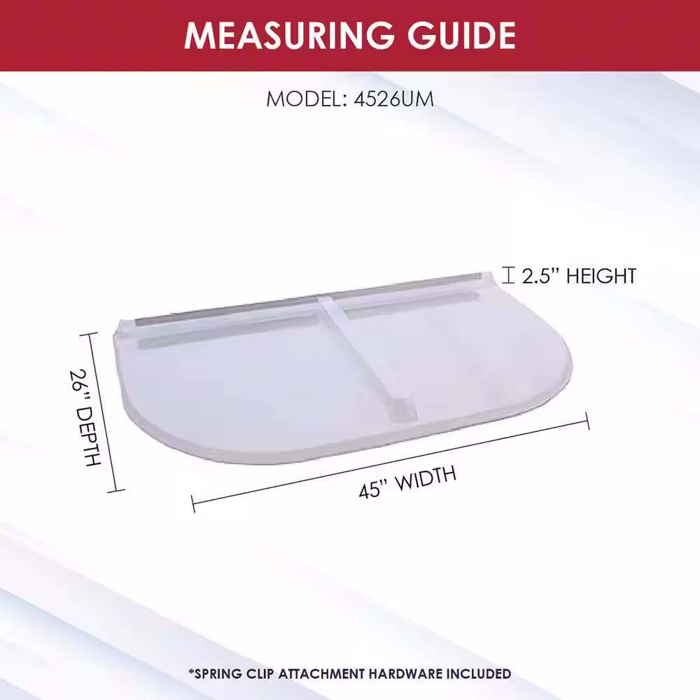 SHAPE PRODUCTS 45 in. W x 26 in. D x 2-1/2 in. H Premium U-Shaped Flat Window Well Cover