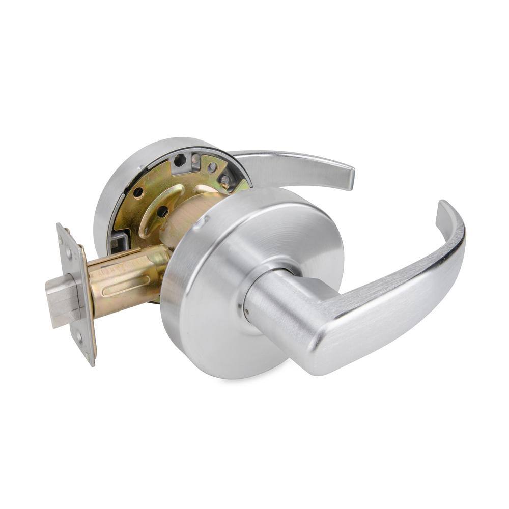 Taco LSV Sparta Series Standard Duty Brushed Chrome Grade 2 Commercial Cylindrical Storeroom Lever with Door Handle Lock