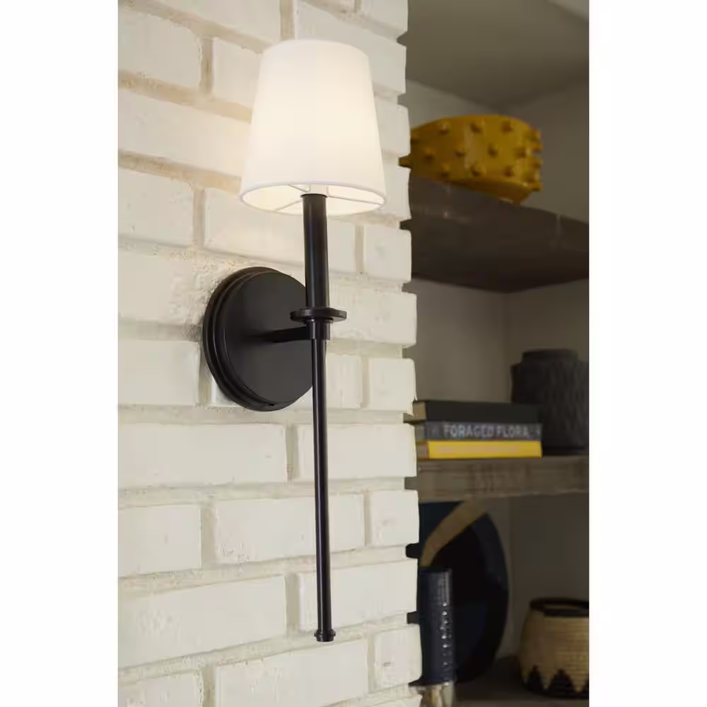 Progress Lighting Elara White Linen Fabric Accessory Shade
