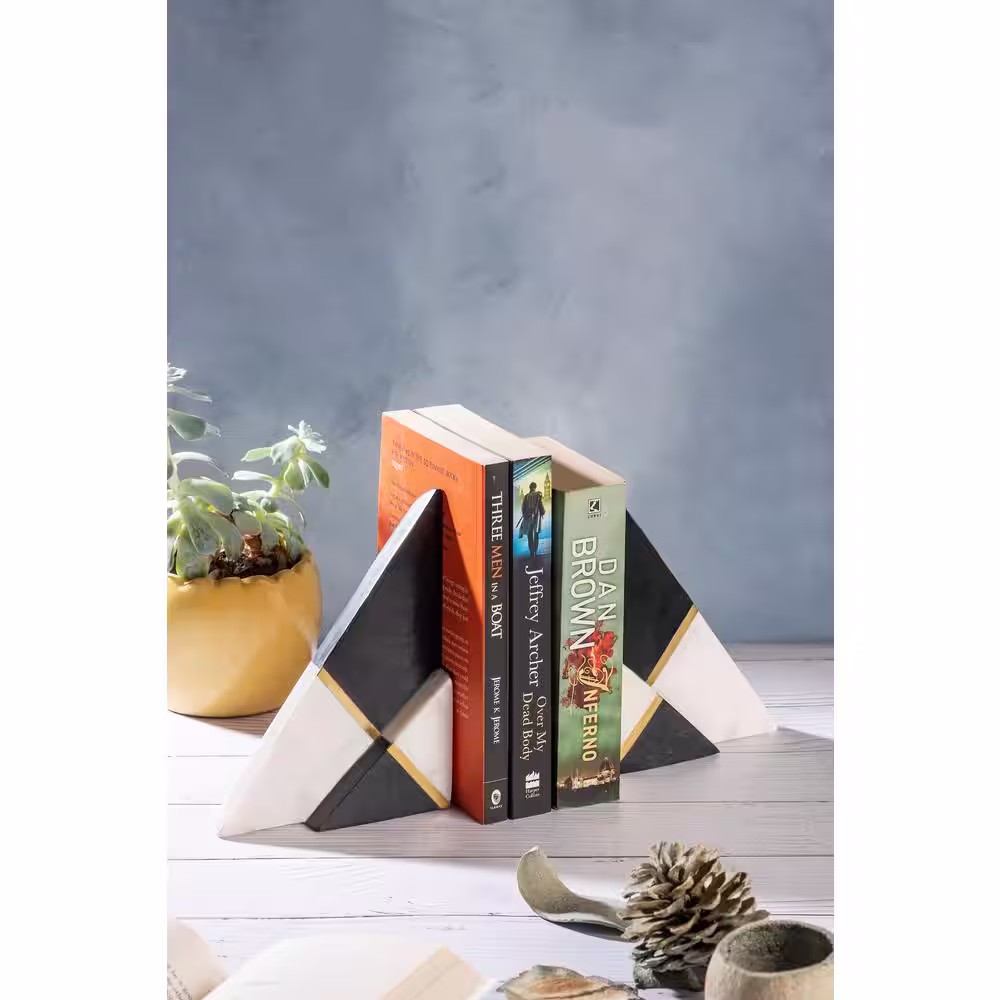 None Kaavin Marble Bookends, Set of 2