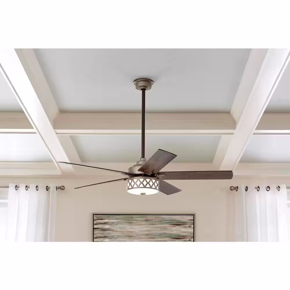 Home Decorators Collection Wynn 54 in. Integrated LED Indoor Heritage Bronze Ceiling Fan with Light Kit with Remote Control