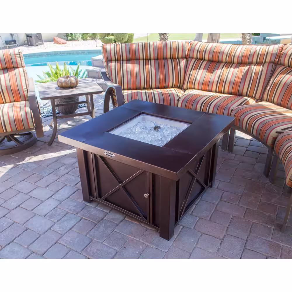 AZ Patio Heaters 38 in. Decorative Steel Firepit in Bronze