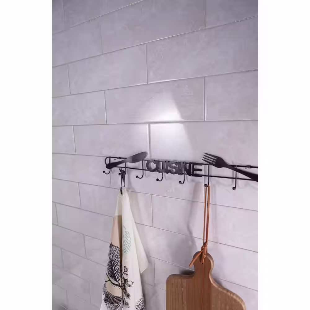 ELIANE Delray White BR 4 in. x 12 in. Glazed Ceramic Wall Tile (10.98 sq. ft./Case)