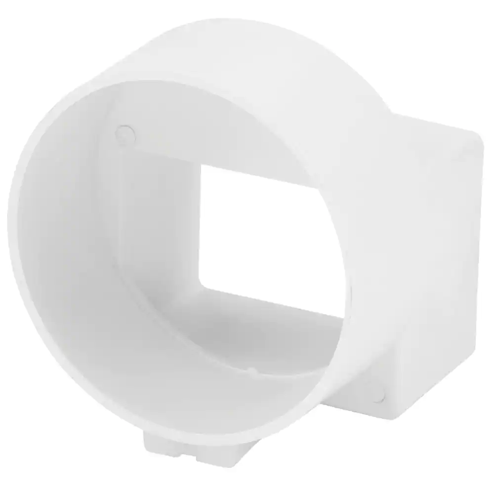 NDS HIPS Offset Downspout Adapter, 2X3 in. Downspout X 4 in. S&D Hub