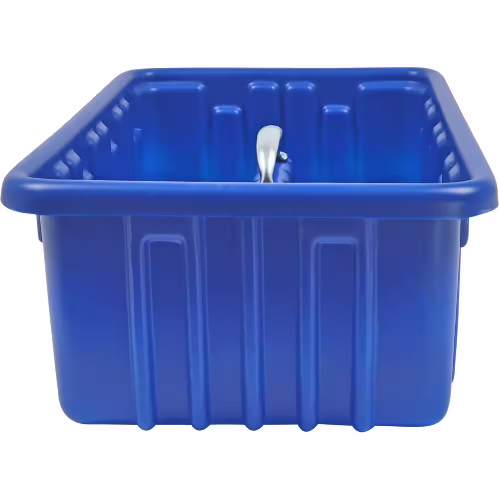 None Professional Grade 19 in. Blue PolyethyleneTote Tray with 6-Dividers
