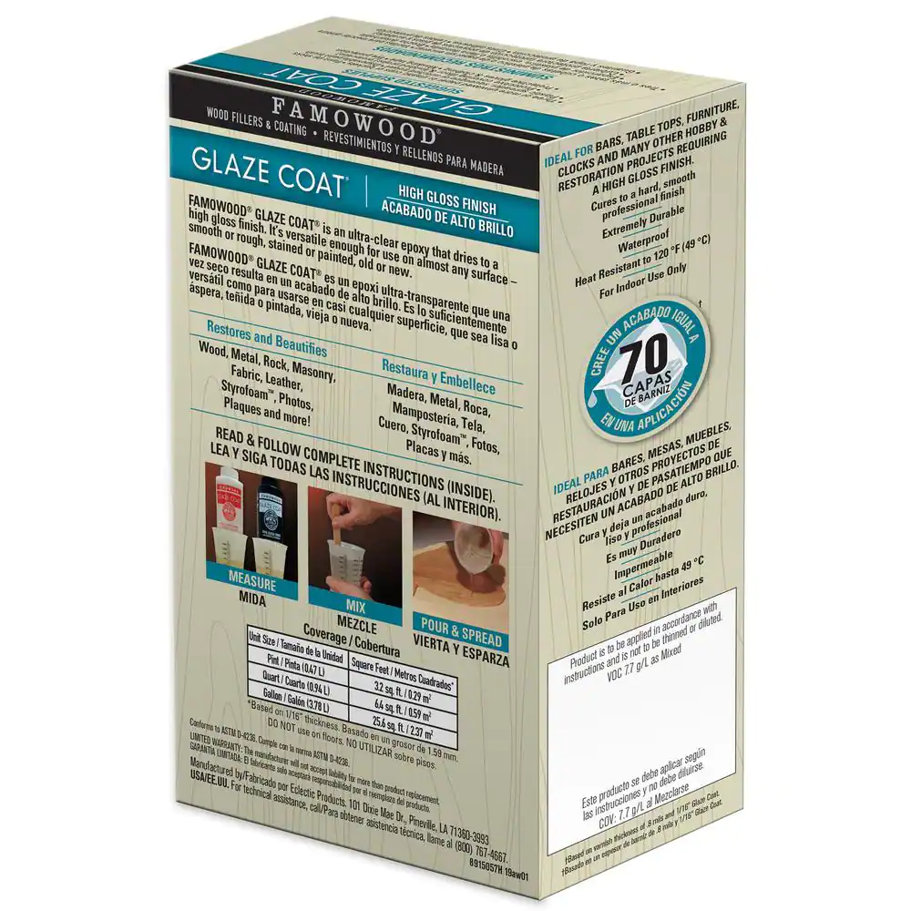 FAMOWOOD 1 qt. Glaze Coat Clear Epoxy Kit