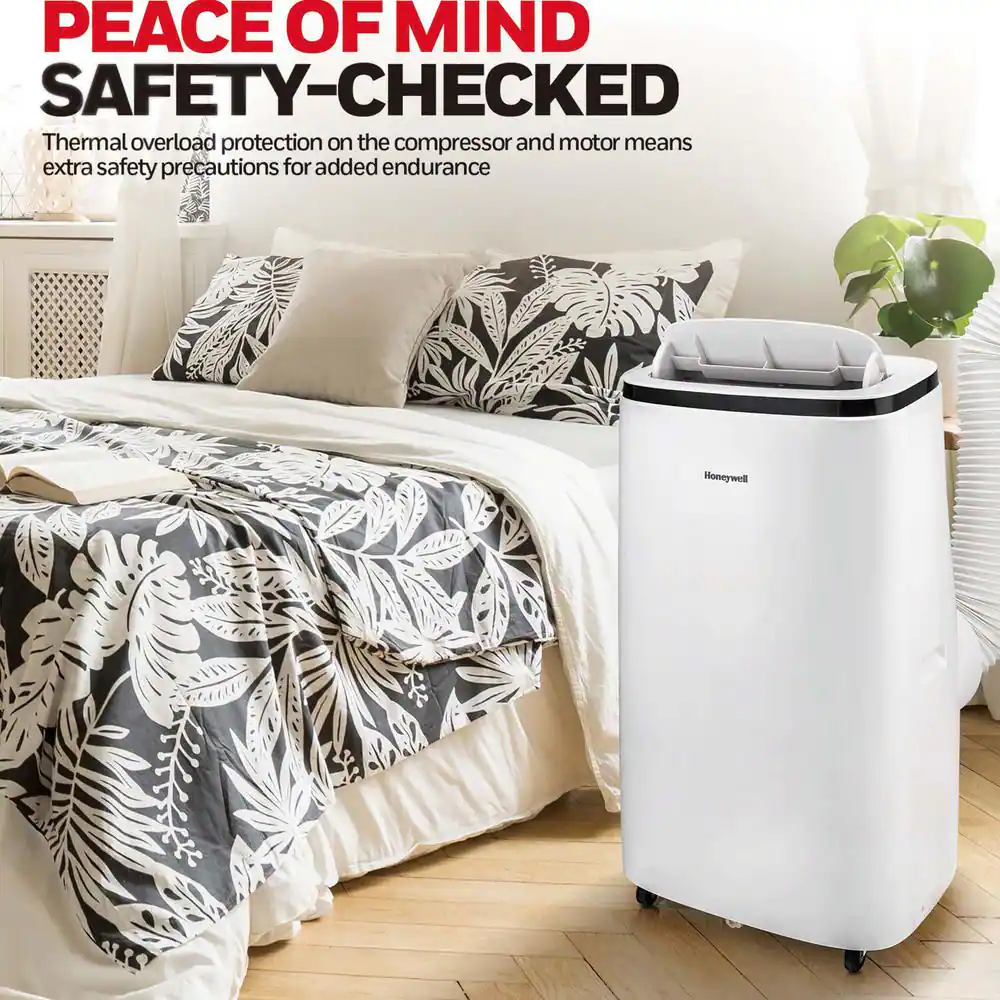 Honeywell 10,000 BTU Portable Air Conditioner with Dehumidifier in White and Black
