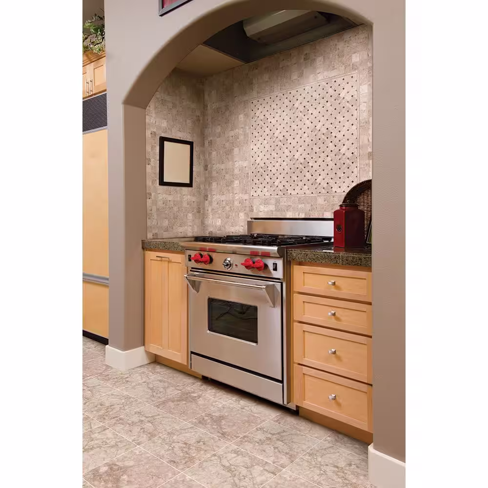 MSI Crema Cappuccino Basket Weave 11.63 in. x 11.63 in. Polished Marble Look Floor and Wall Tile (9.4 sq. ft./Case)