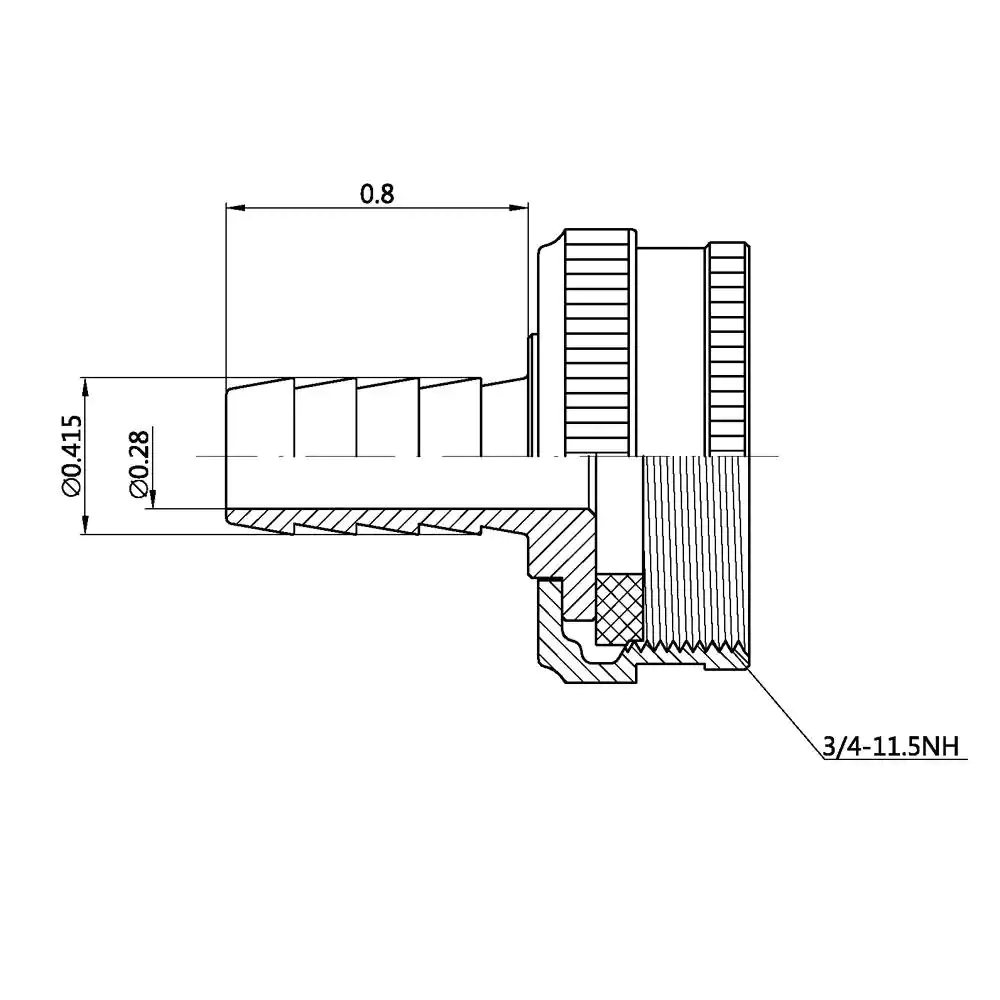 Everbilt 3/8 in. Barb x 3/4 in. FHT Brass Adapter Fitting