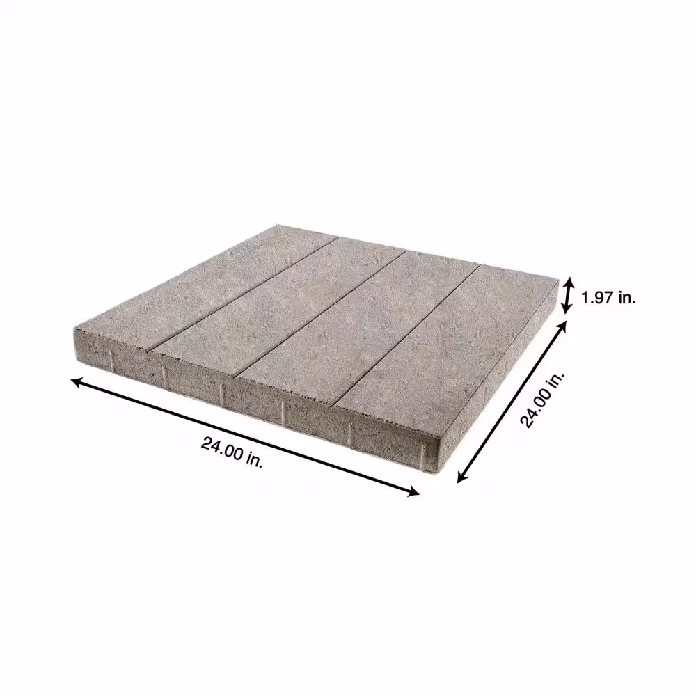 Pavestone Avanta XL 24 in. x 24 in. x 2 in. Antiique Pewter Platinum Square Concrete Step Stone (28-Pieces/112 sq. ft./Pallet)