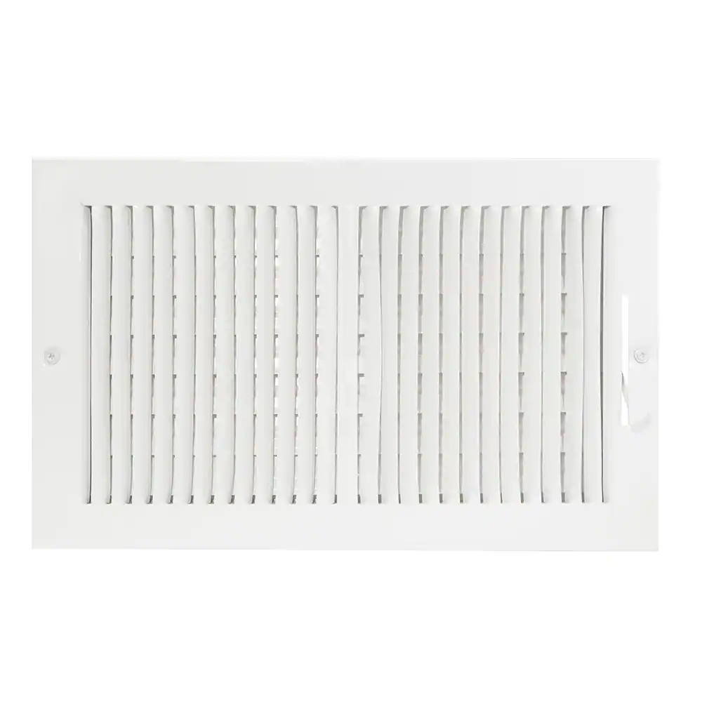 EZ-FLO 14 in. x 8 in. 2-Way Steel Wall/Ceiling Registered, White