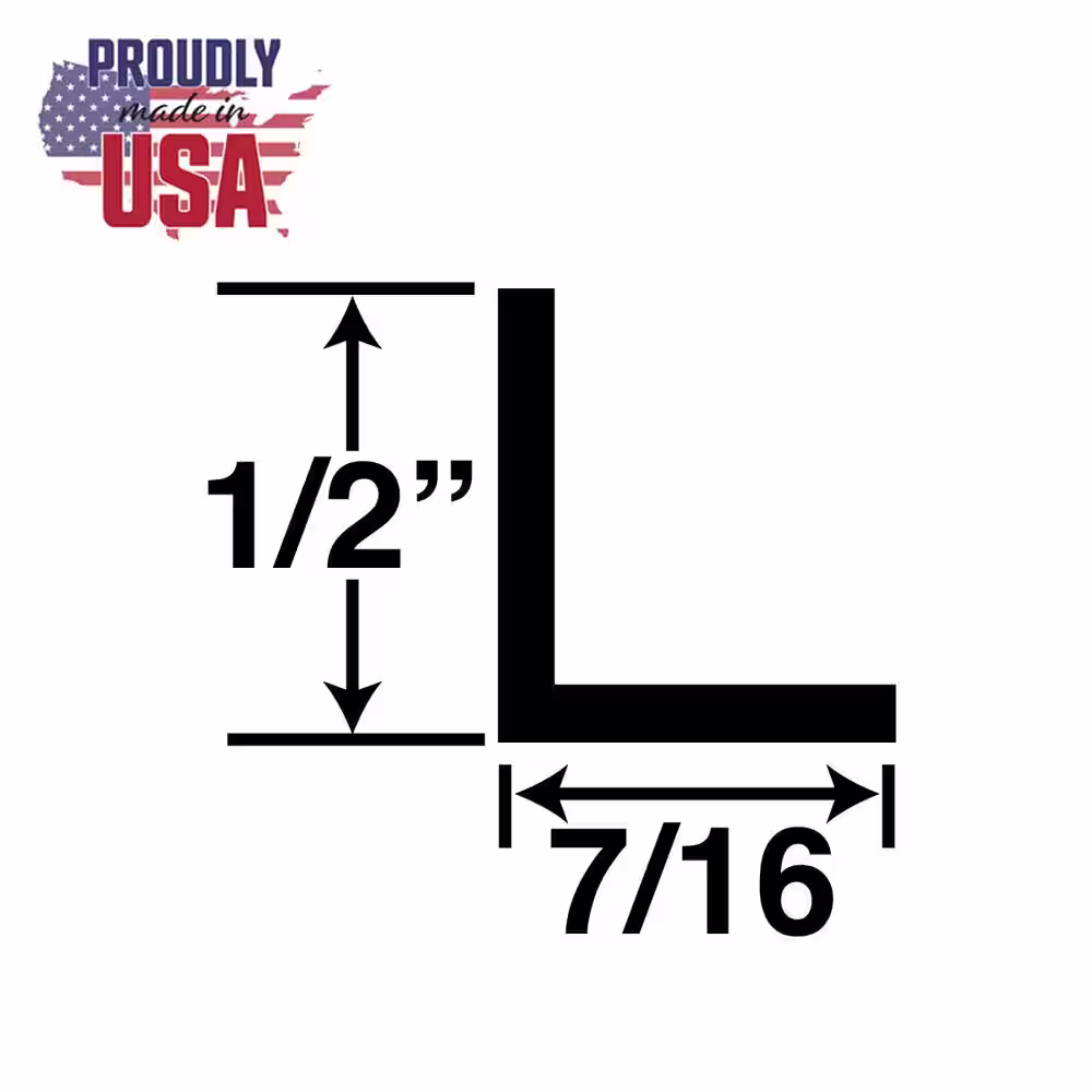 None 7/16 in. D x 1/2 in. W x 36 in. L Clear Butyrate Plastic 90Â° Uneven Leg Angle Moulding 12 Total L ft. (4-Pack)