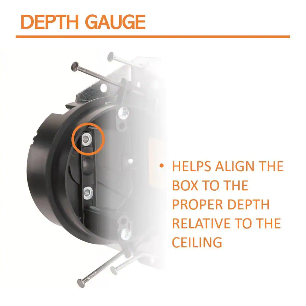 Legrand Pass & Seymour Slater New Work Plastic 4 In. Round 9 Cu. In. Direct Mount Fixture & Fan Ceiling Box