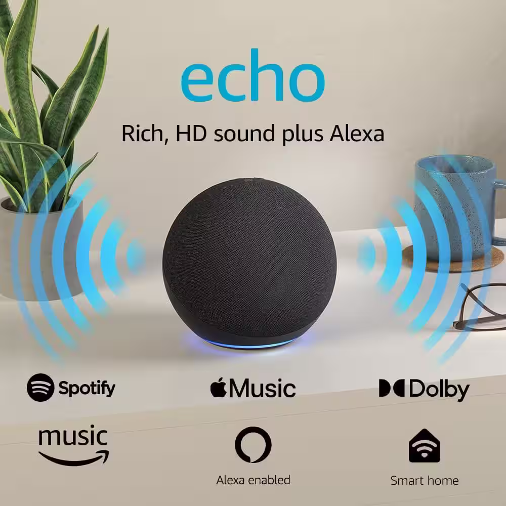 Amazon Echo Black 4 Plus Smart Plug (4th Gen)