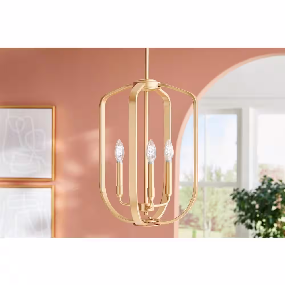 EcoSmart 60-Watt Equivalent B11 Dimmable E12 Candelabra Fine Bendy Filament LED Vintage Edison Light Bulb Daylight (3-Pack)