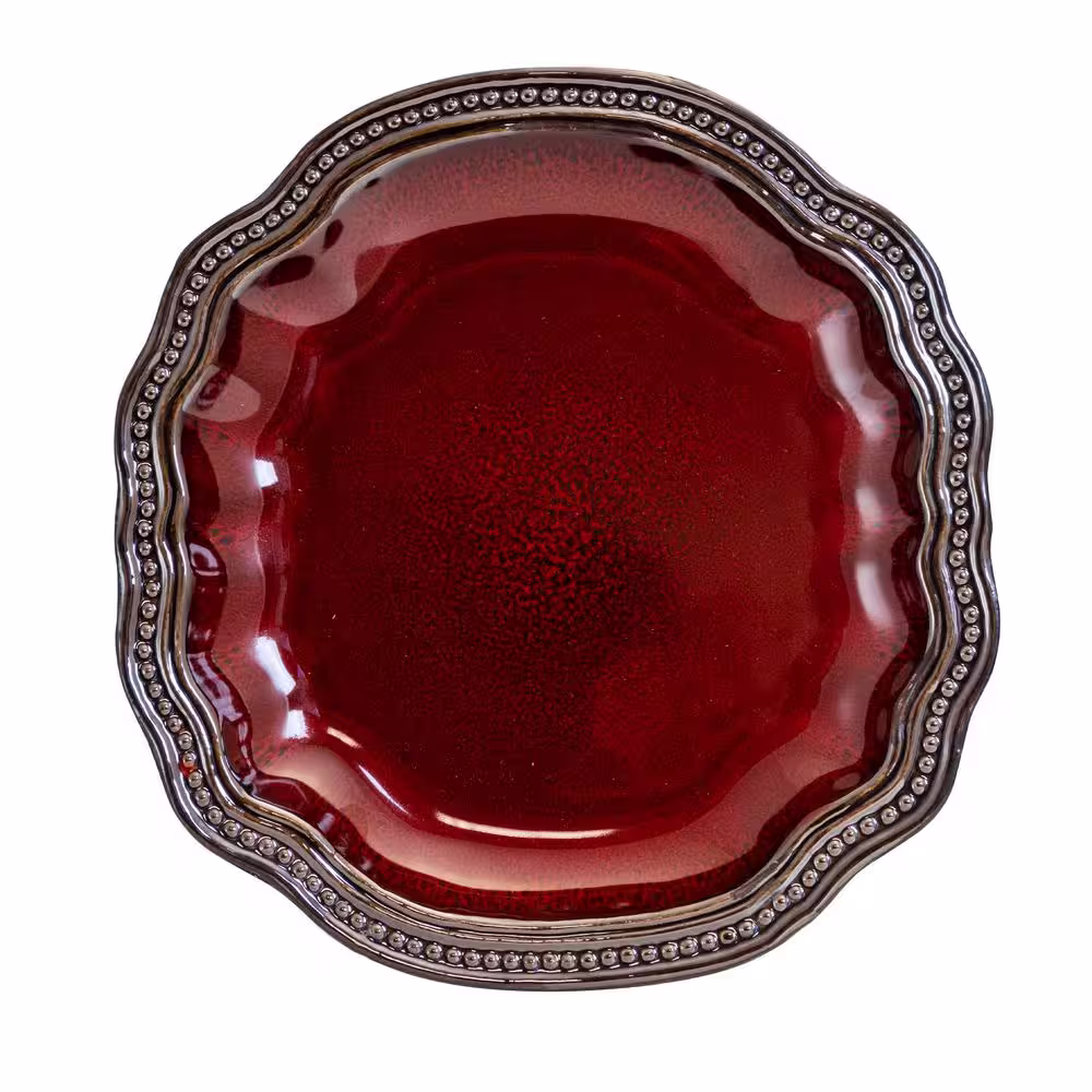 Elama Regency 16-Piece Casual Red Stoneware Dinnerware Set (Service for 4)