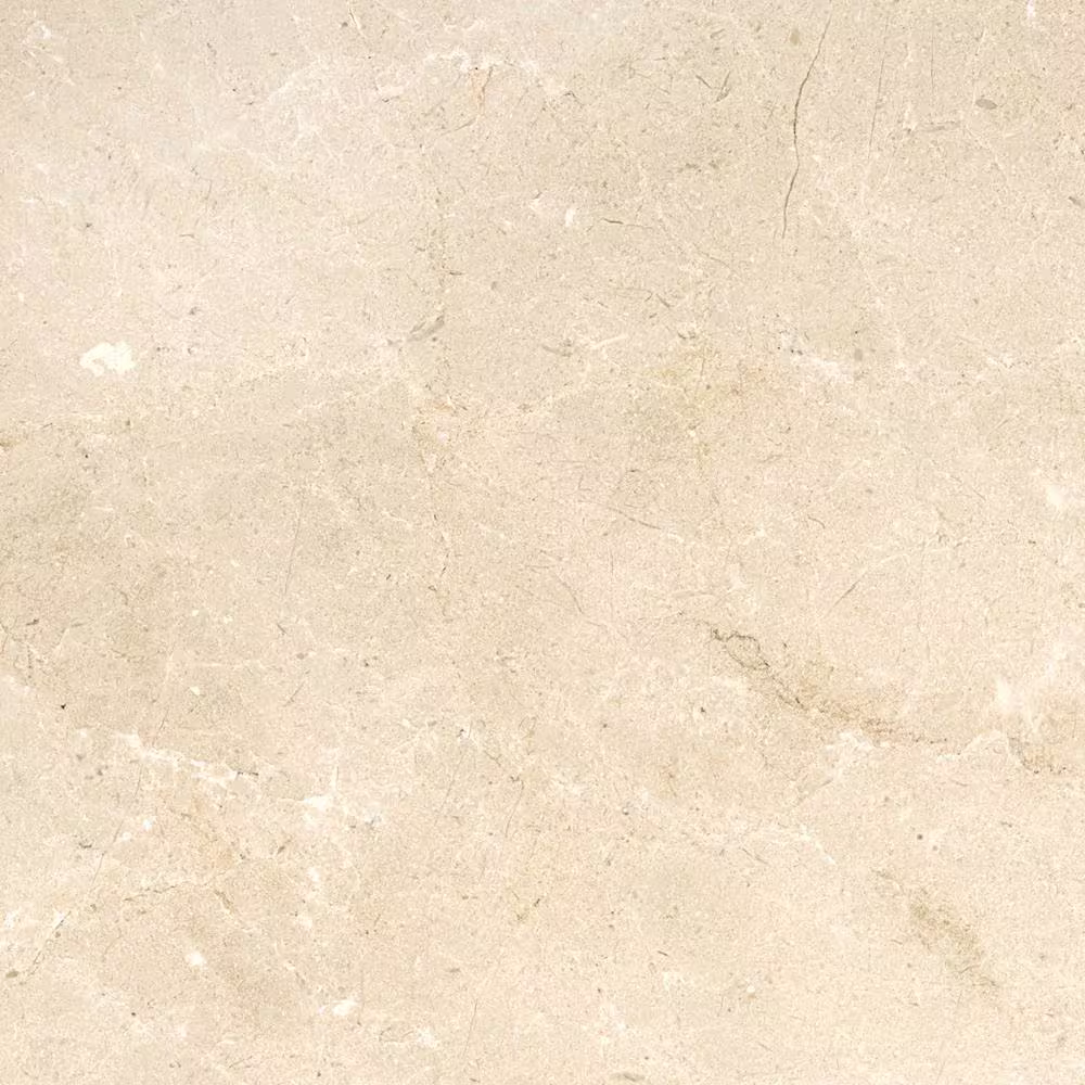 EMSER TILE Marble Crema Marfil Plus Polished 17.99 in. x 17.99 in. Marble Floor and Wall Tile (2.25 sq. ft.)
