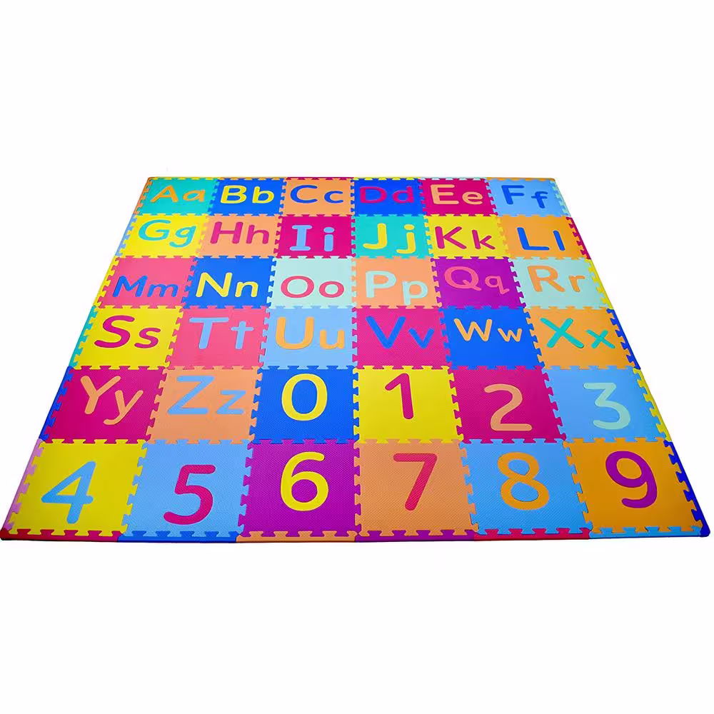 KC CUBS Multicolor 12 in. x 12 in. EVA Foam Exercise Children's Interlocking ABC Alphabet Puzzle Play Floor Mat (36 sq. ft.)
