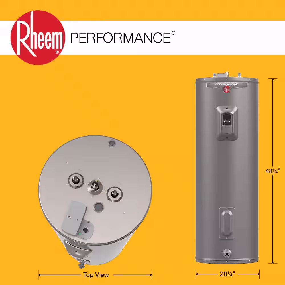 Rheem Performance 40 Gal. 3800-Watt Elements Medium Electric Water Heater-WA or Version with 6-Year Tank Warranty and 240-Volt
