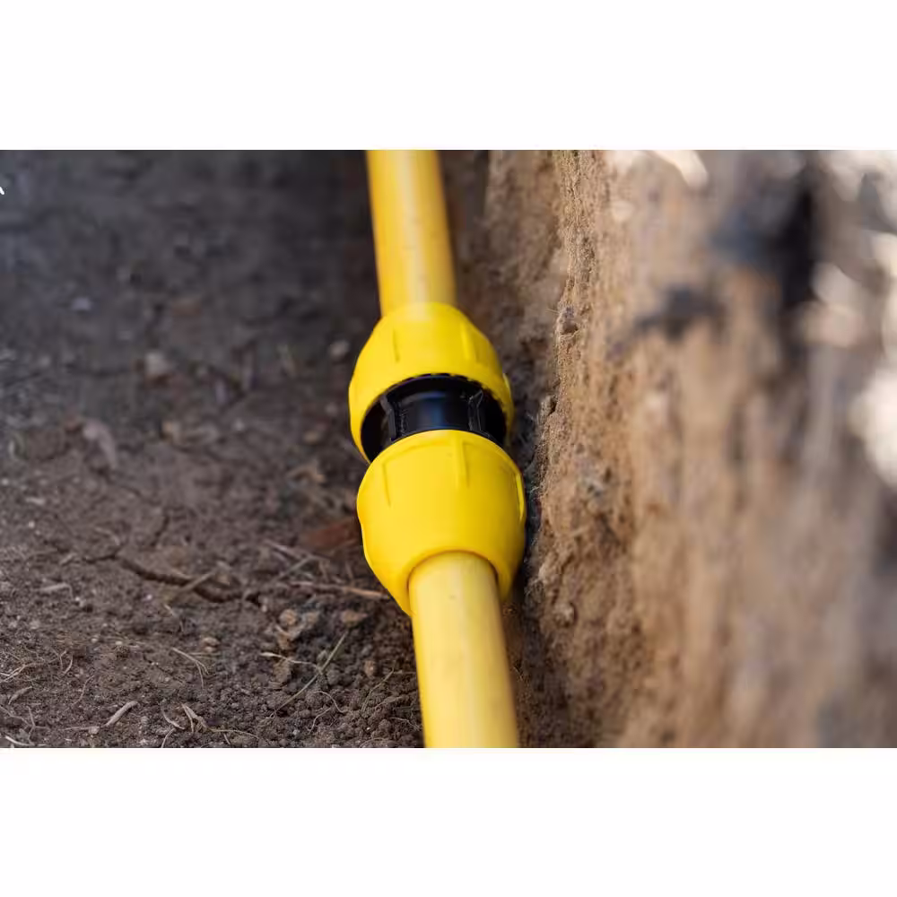 HOME-FLEX 1-1/4 in. IPS DR 11 Underground Yellow Poly Gas Pipe Coupler