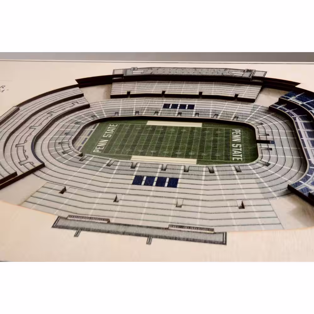 YouTheFan NCAA Penn State Nittany Lions 5-Layer Stadiumviews 3Dv Wooden Wall Art