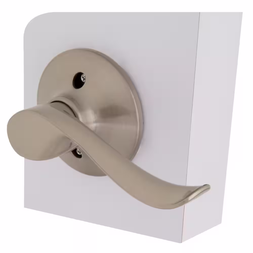 Defiant Burgundy Satin Nickel Right Handed Dummy Door Lever