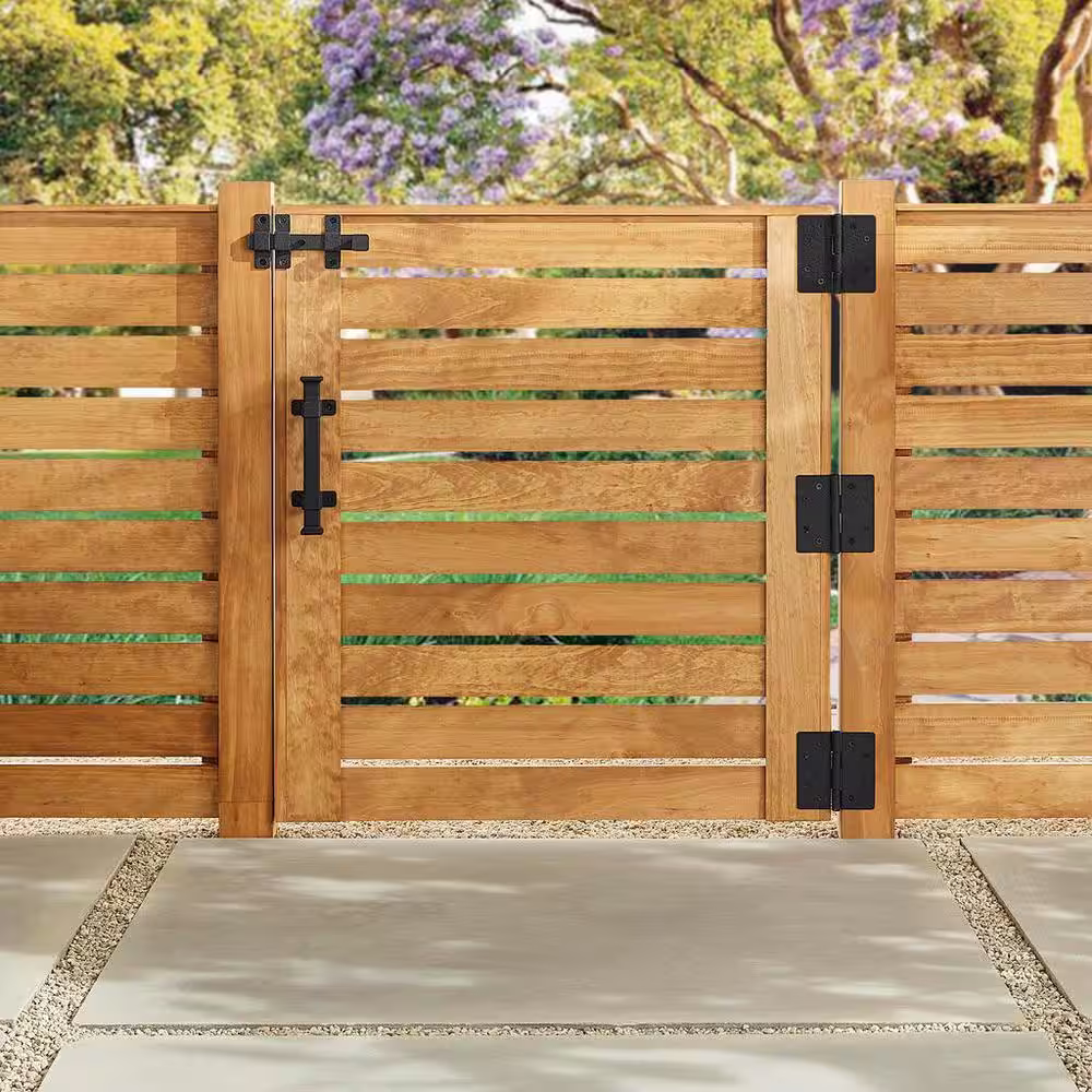 Everbilt 5 in. Black Heavy-Duty Butt Hinge with Rust Defender
