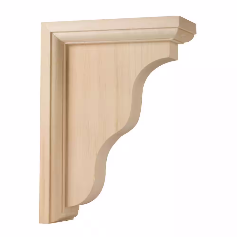 Kelleher 5 in. x 2-1/2 in. x 7 in. Basswood Corner Bracket