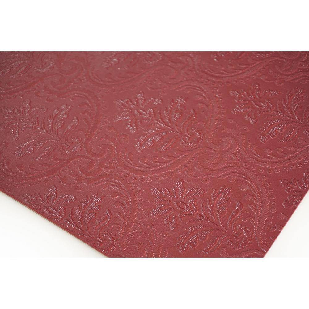 Dainty Home Venecia Burgundy Faux Leather Placemat (Set of 4)