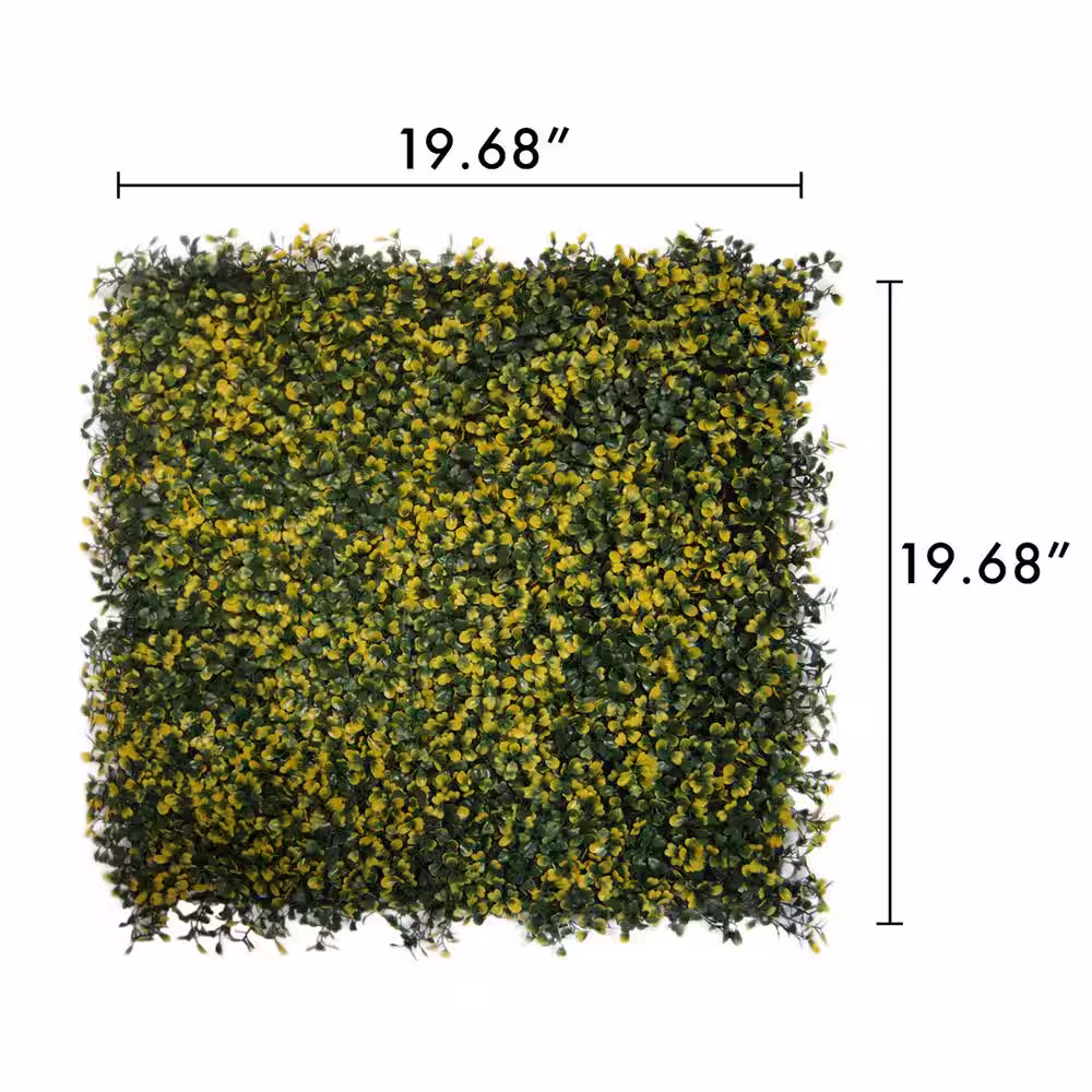 Green Smart Dekor 20 in. x 20 in. Artificial Ficus Gold Wall Panels (Set of 4)